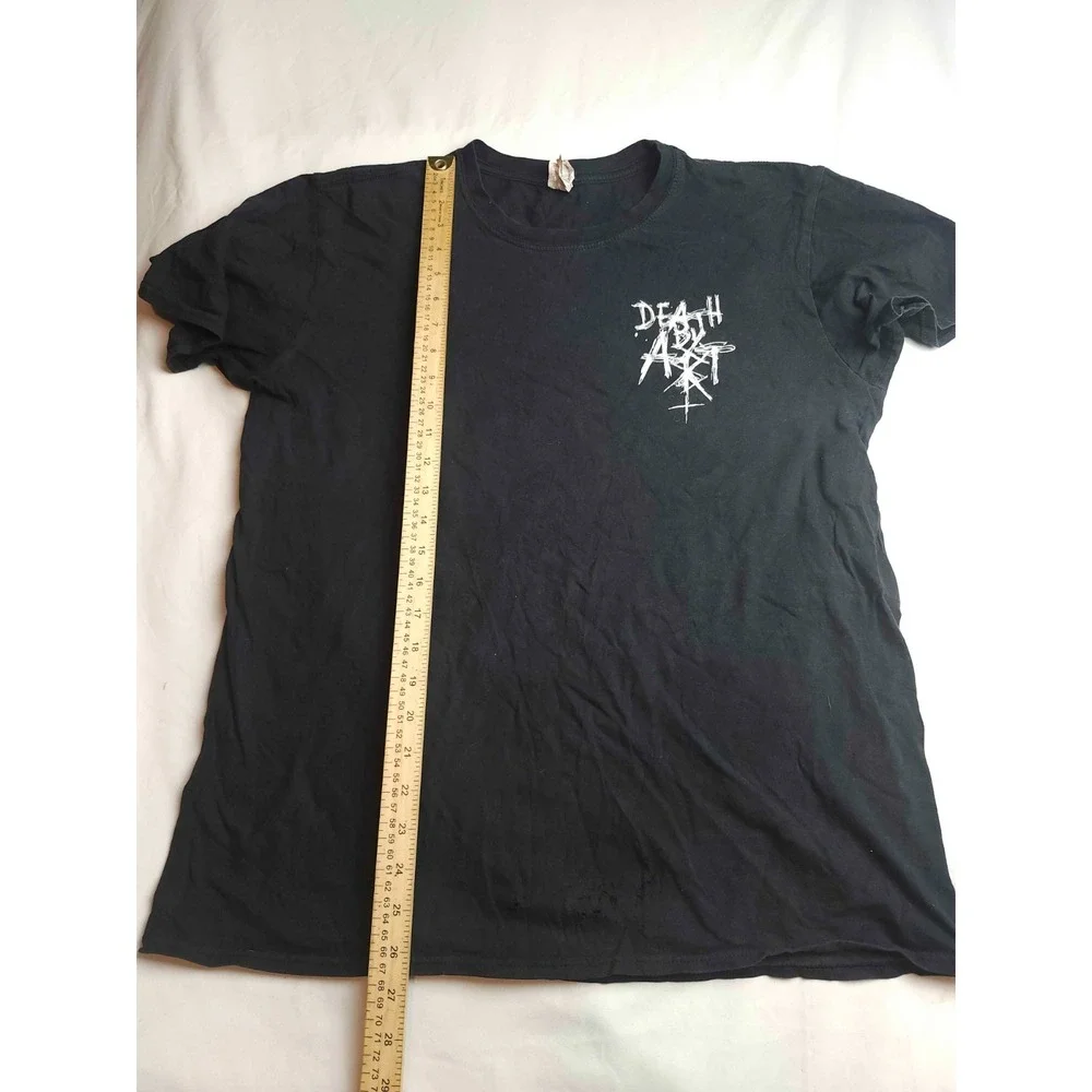 Death By Art Skull T-Shirt Mens L Black Grunge Alt Punk Indie Sleaze Streetwear